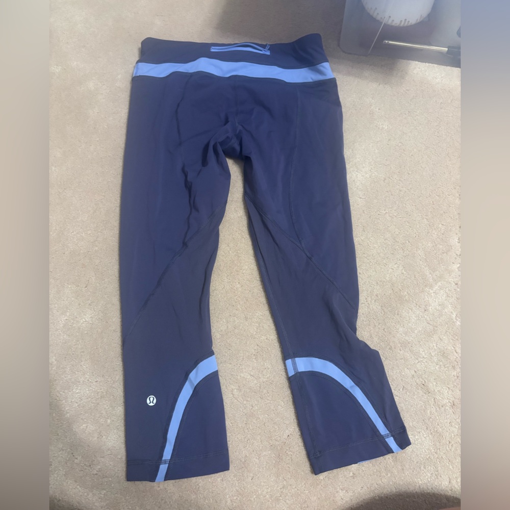 lululemon athletica Navy and Light Blue Leggings
